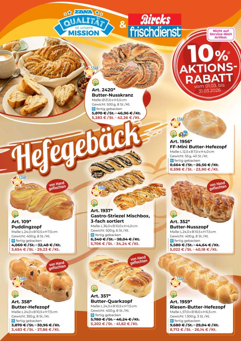 Angebot Edna TK Hefegbäck